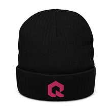 Load image into Gallery viewer, Quantic Black &amp; Coral Beanie
