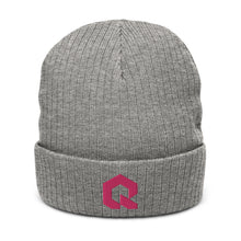 Load image into Gallery viewer, Quantic Black &amp; Coral Beanie
