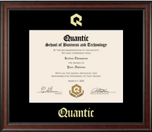 Load image into Gallery viewer, Quantic Gold Embossed Diploma Frame in Studio