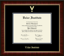 Load image into Gallery viewer, Valar Gold Embossed Diploma Frame in Murano