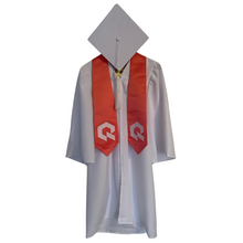 Load image into Gallery viewer, White Matte Graduation Set with Zip-Front Robe and Mortarboard (stole sold separately!)
