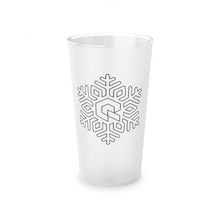 Load image into Gallery viewer, Quantic Snowflake 2022 Frosted Pint Glass, 16oz
