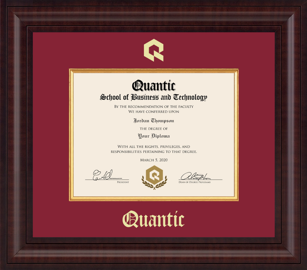 Quantic Presidential Edition Diploma Frame