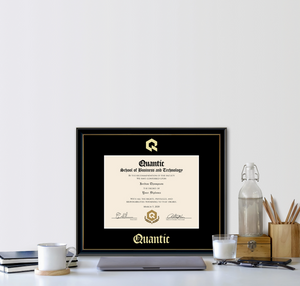 Quantic Gold Embossed Diploma Frame in Onexa Gold
