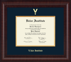 Valar Presidential Edition Diploma Frame in Premier