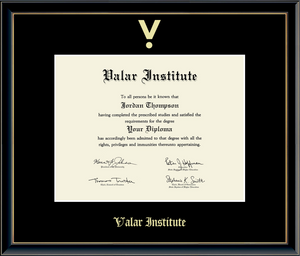 Valar Gold Embossed Diploma Frame in Onexa Gold